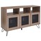 Emma and Oliver 44"W 3 Shelf Storage Console/Cabinet with Metal Doors